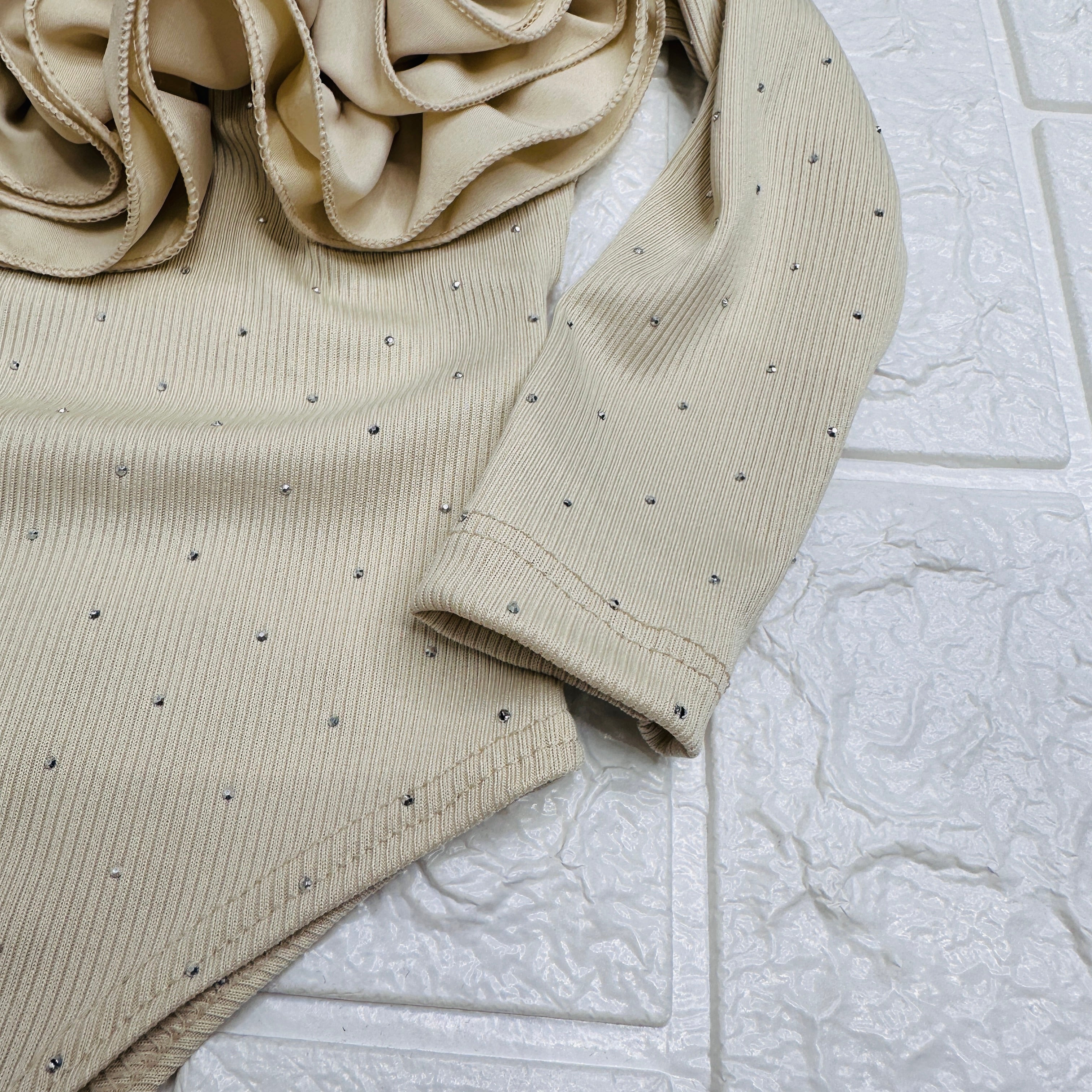 Body strass beige