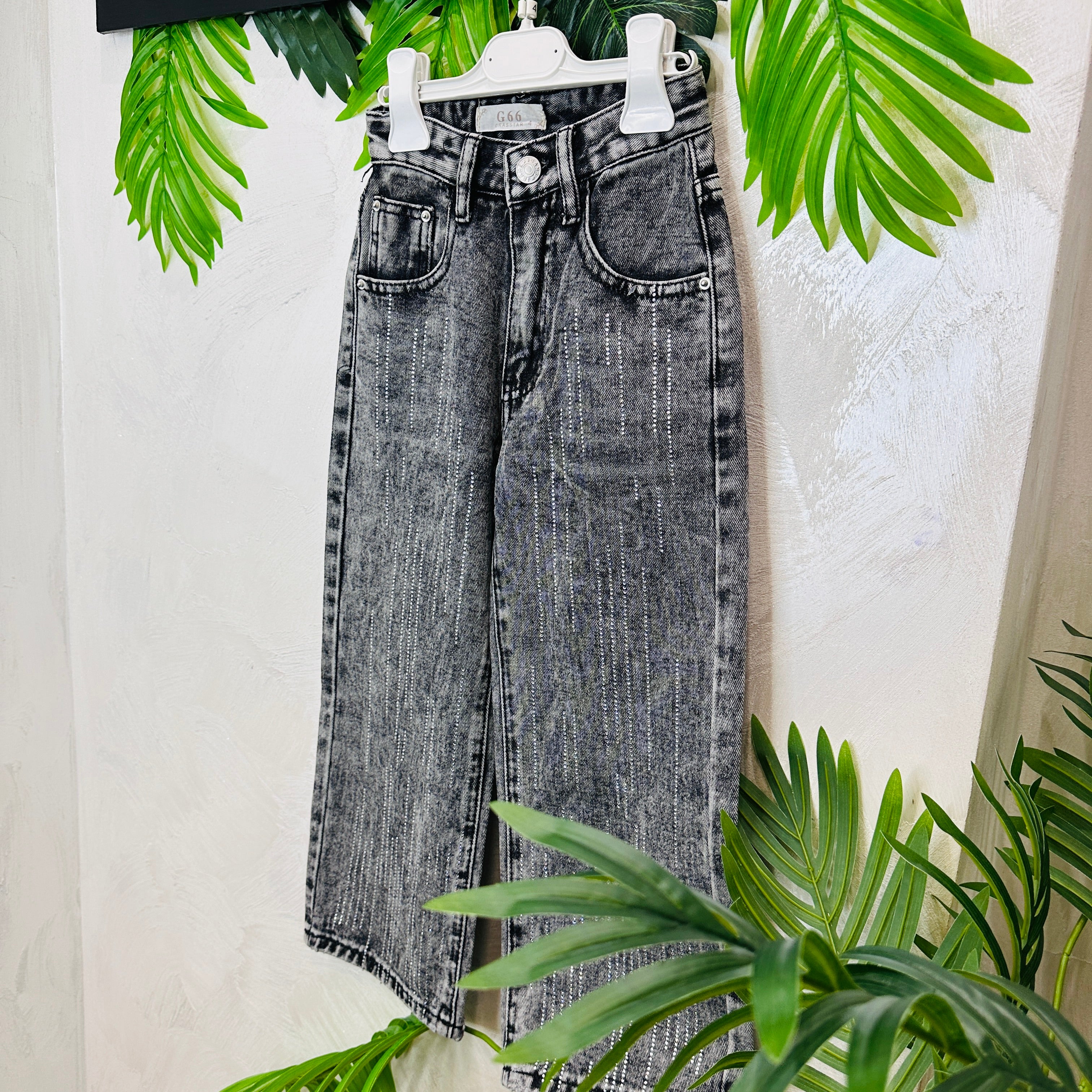 Jeans Sfumato nero Brillantini