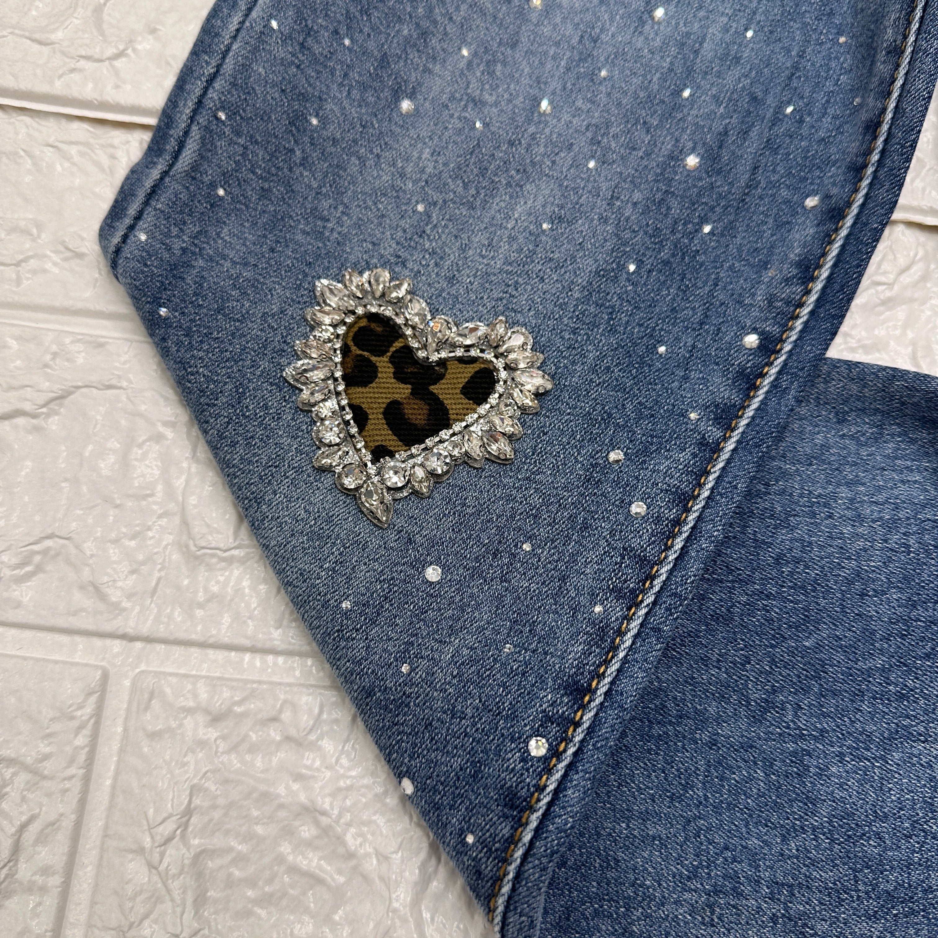 Jeans Bimba Cuore Animalier