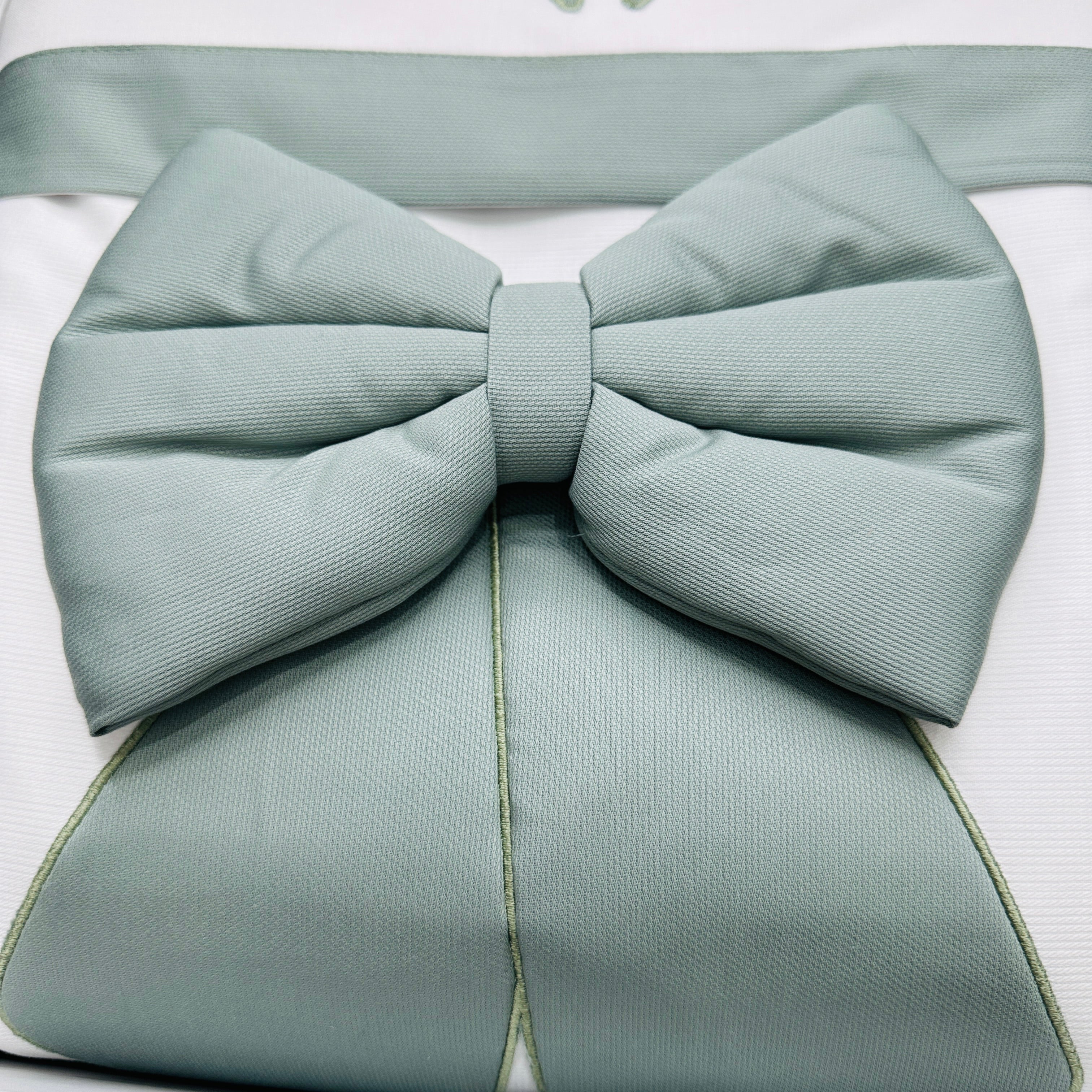 Set nascita ciniglia fiocco verde