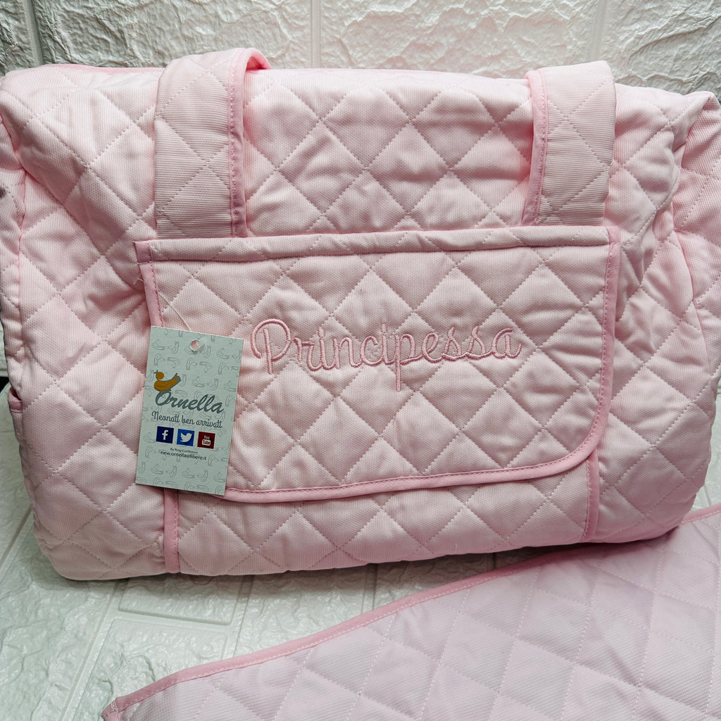 Borsa Nascita Principessa rosa.                  dim 45x30x18