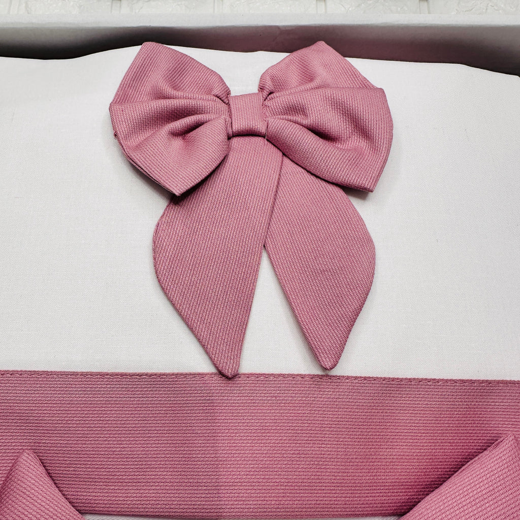 Set Completo Carrozzina Fiocco Rosa antico