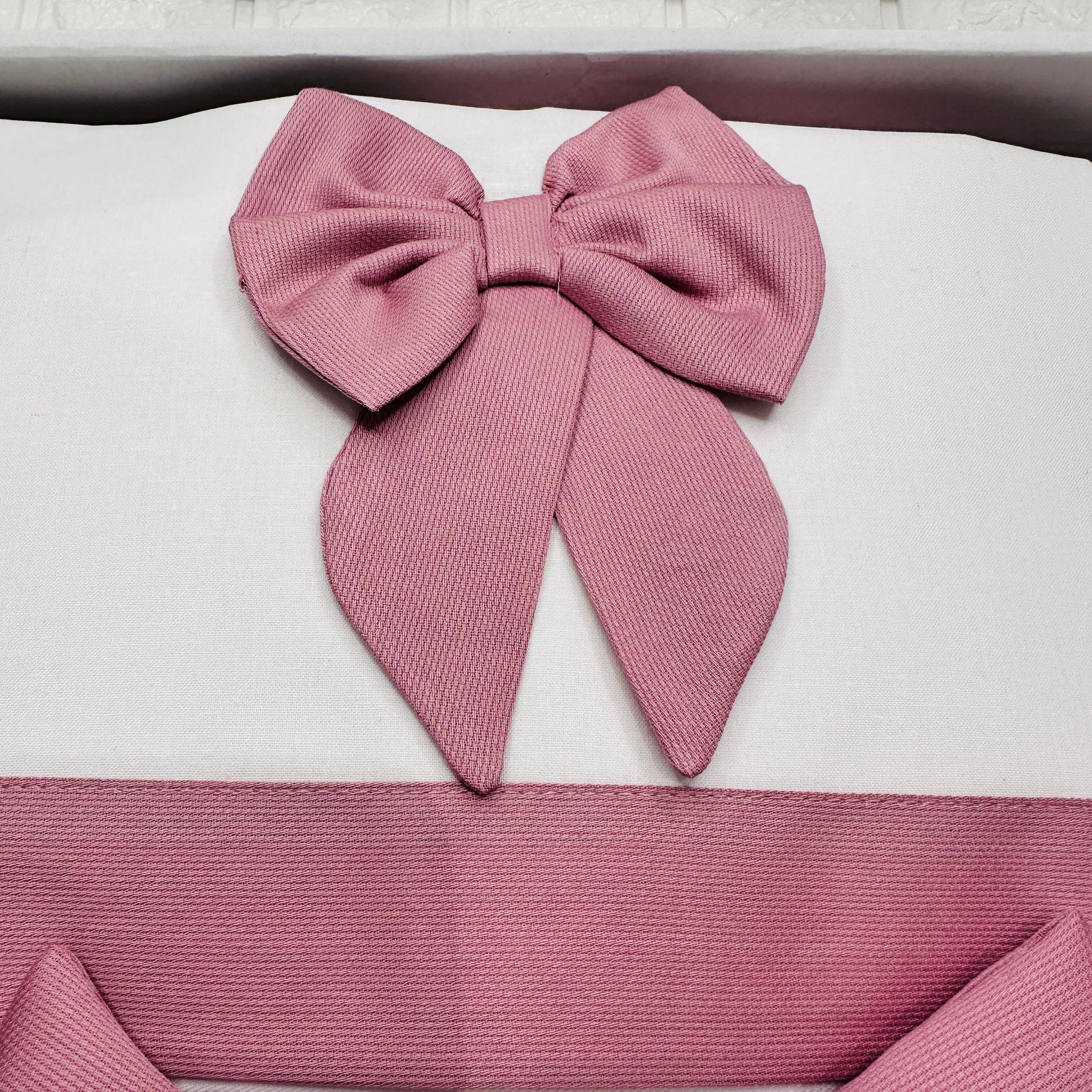Set Completo Carrozzina Fiocco Rosa antico