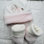 Cappello e Babbucce Ciniglia cavallino Rosa