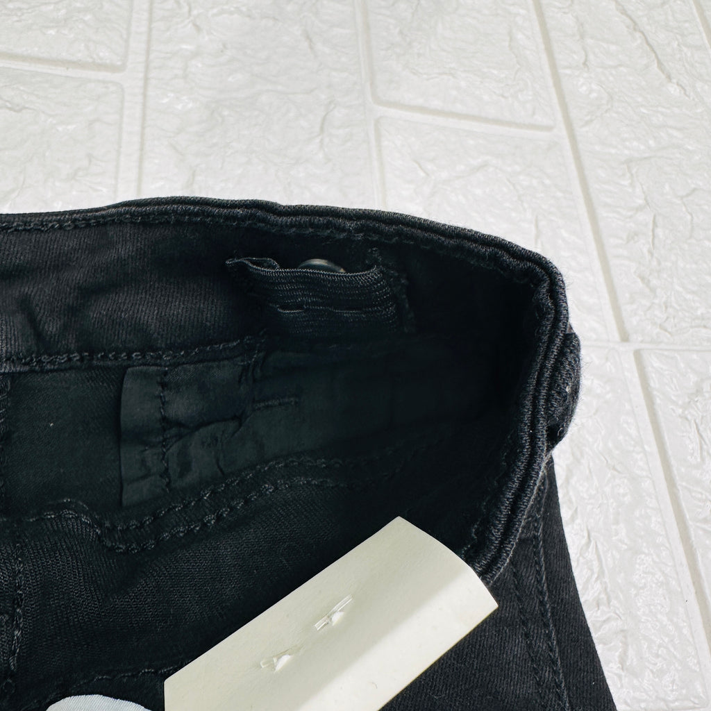 Jeans orsetto strass nero