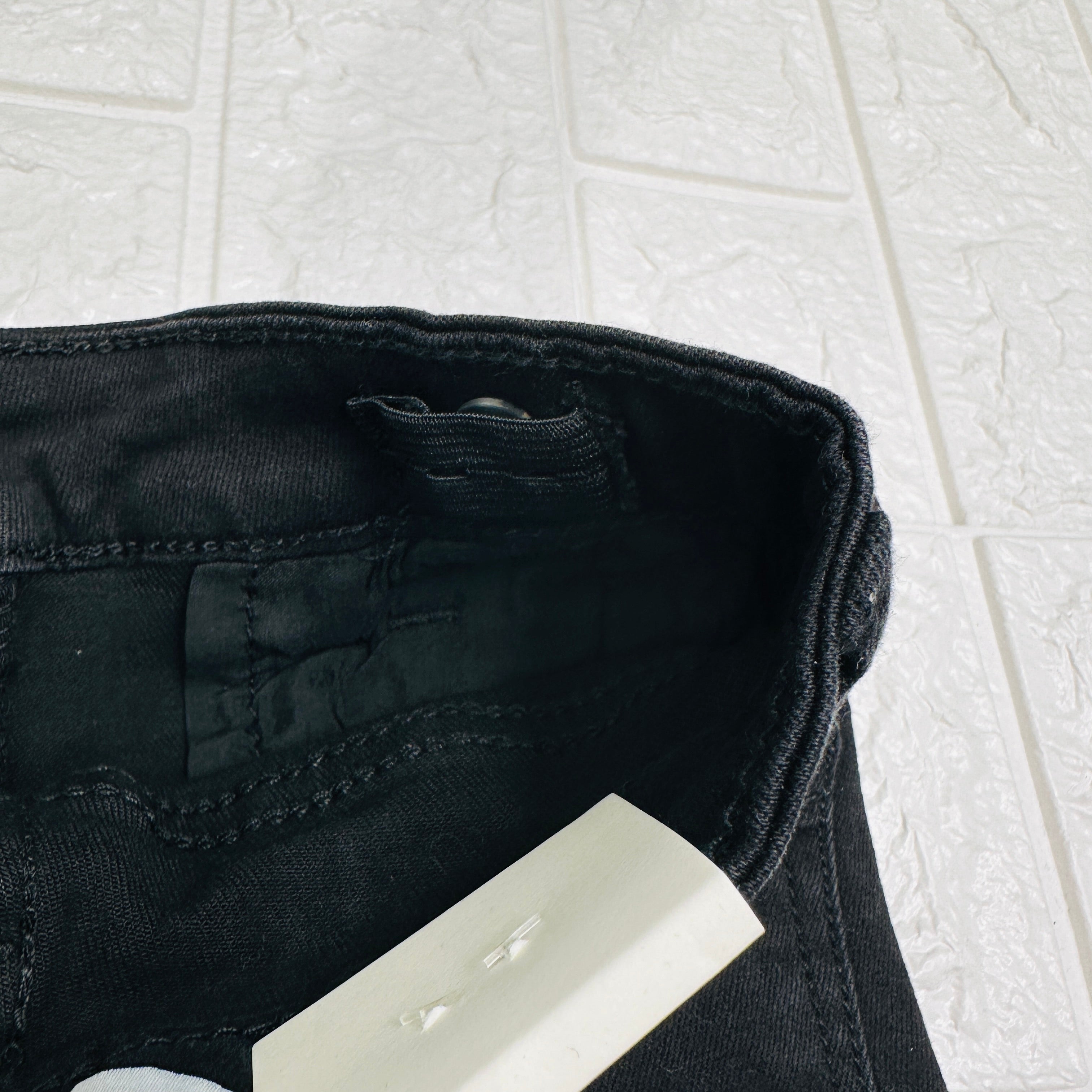 Jeans orsetto strass nero
