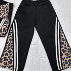 Tuta  bimba animalier nera