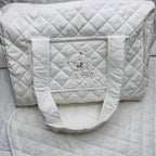 Borsa Nascita orso stella panna.                  dim 45x30x18