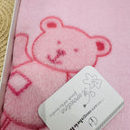 Coperta  Culla orso rosa dim100x104