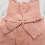 Salopette fiocco rosa