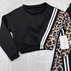 Tuta  bimba animalier nera