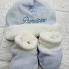 Cappello e babbucce principino ciniglia