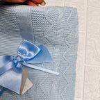 Coperta Misto filo Dim:75x90 Celeste
