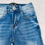 Jeans sfumato gamba stretta