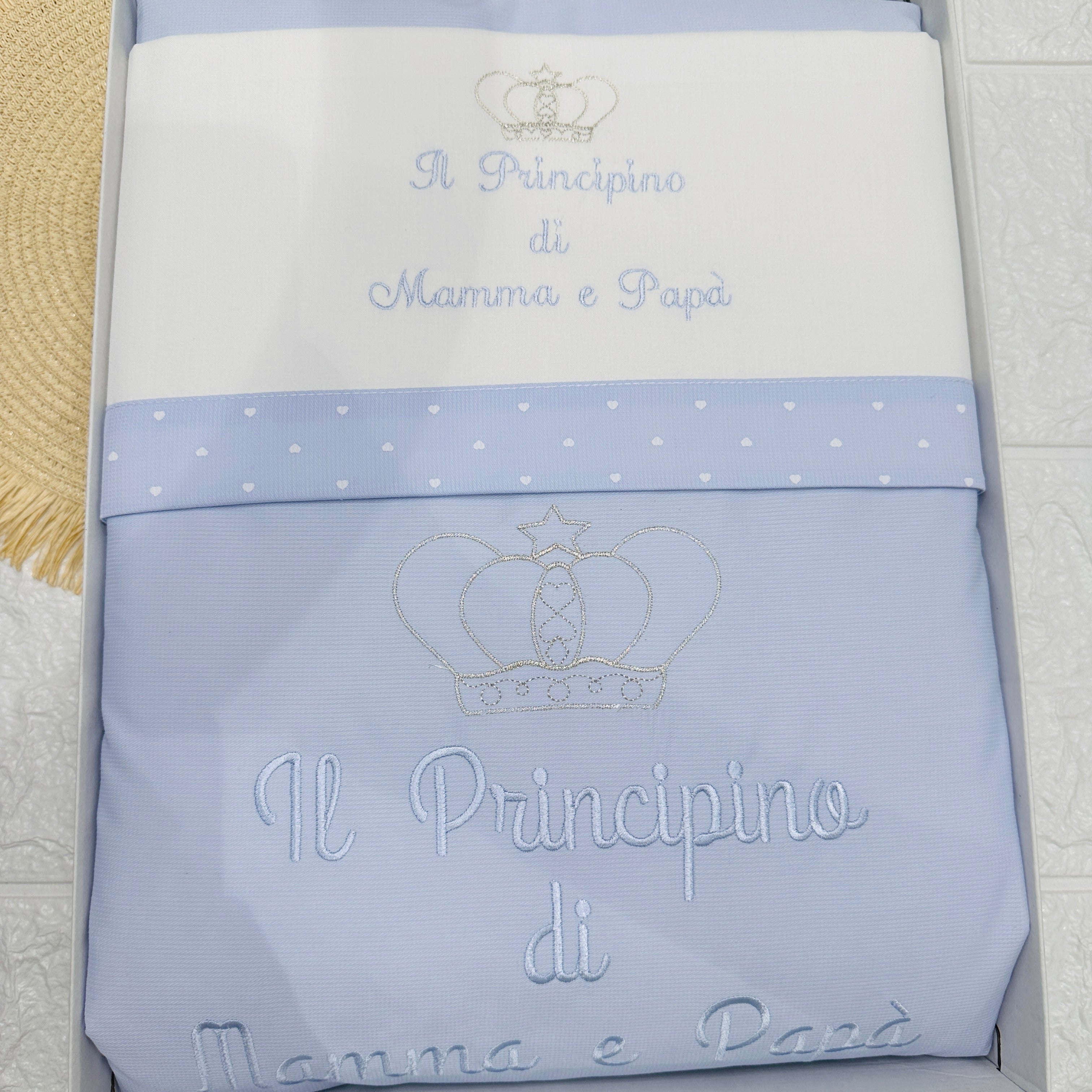 Set Completo carrozzina Principino Celeste