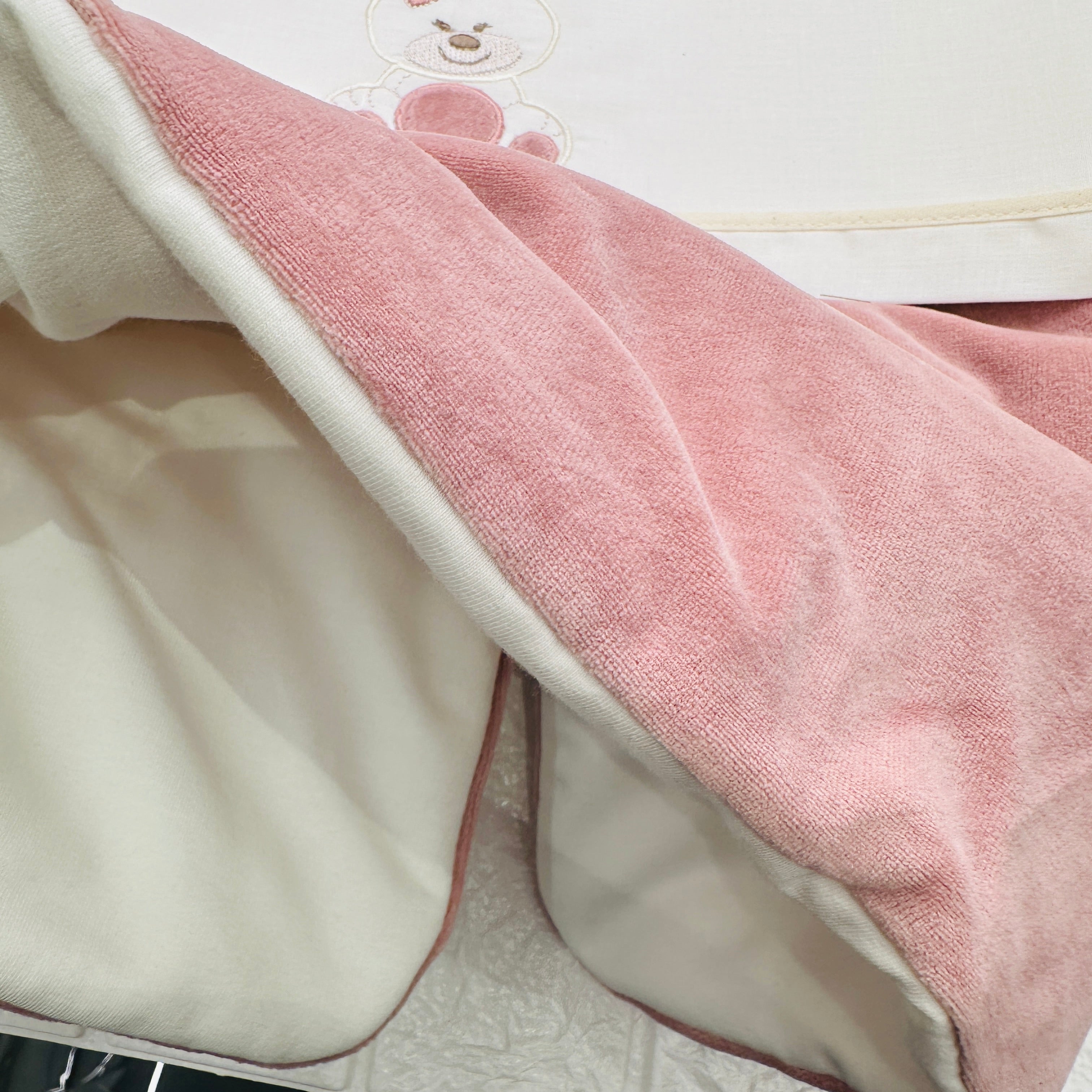 Set nascita ciniglia Orsetta rosa antico