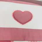 Set completo carrozzina cuore rosa antico