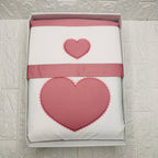 Set completo carrozzina cuore rosa antico