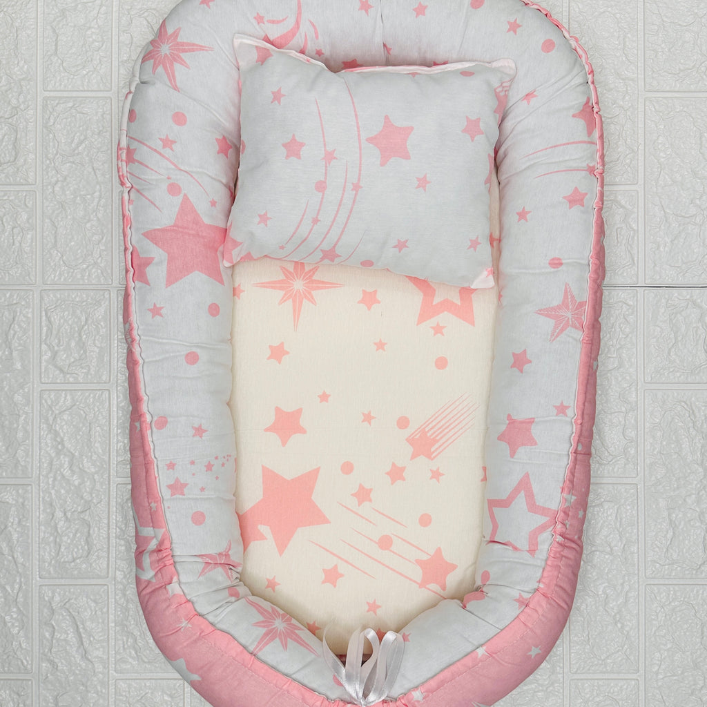 Riduttore carrozzina stelle rosa 75x46 cm