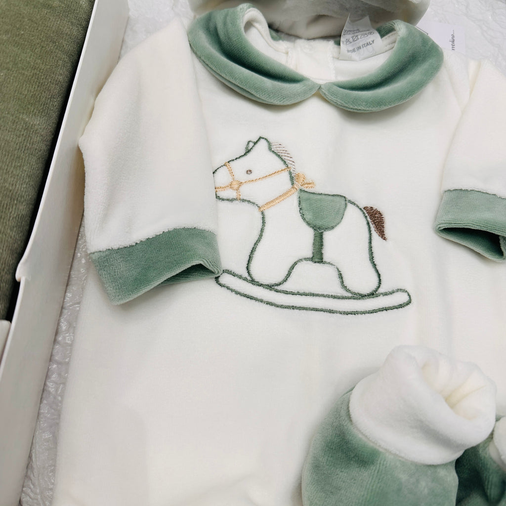 Set nascita Cavallino  ciniglia Verde