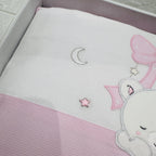 Set completo carrozzina Orsetto fiocco rosa