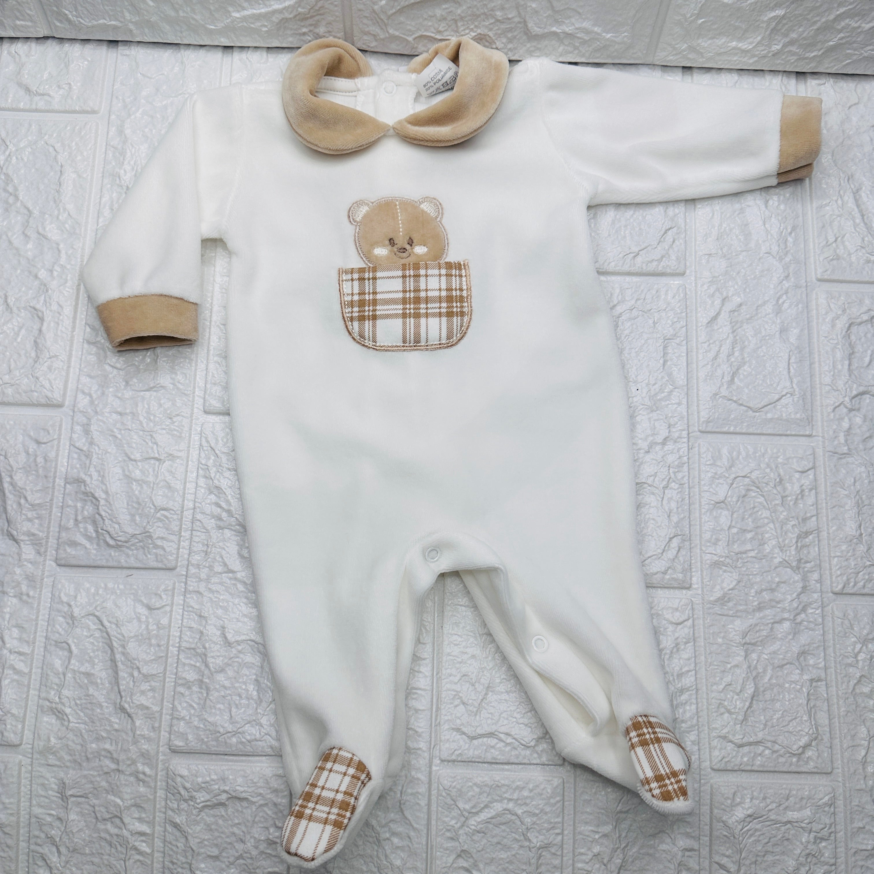 Tutina ciniglia Orso quadri 30406