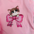 Maglia e leggings gattina rosa