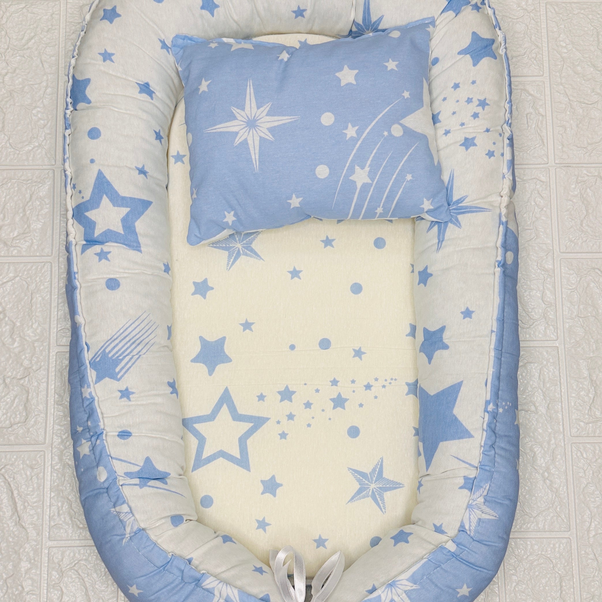 Riduttore carrozzina stelle celeste 75x46 cm