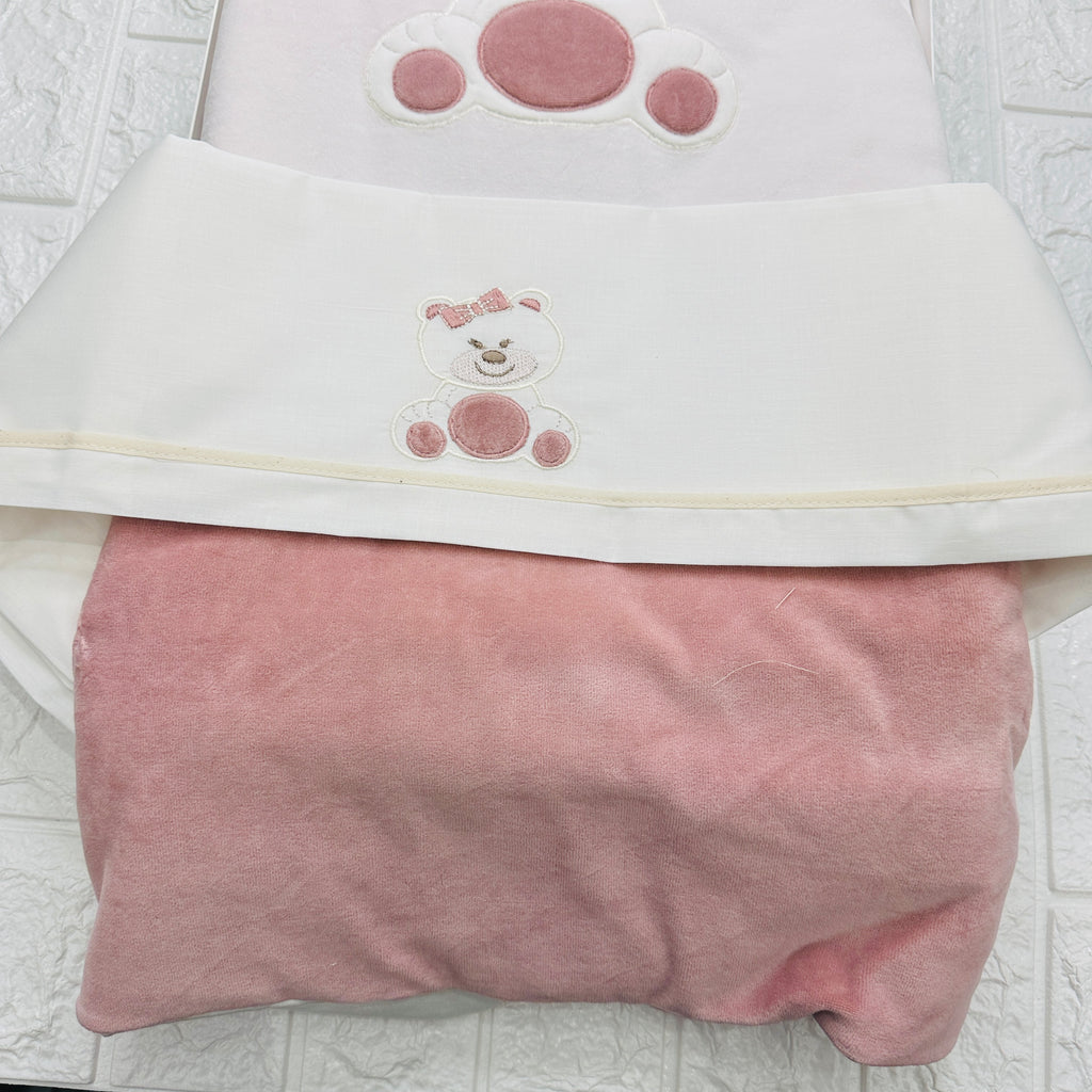 Set nascita ciniglia Orsetta rosa antico
