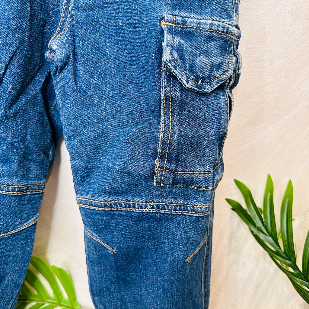 Jeans Cargo Blu