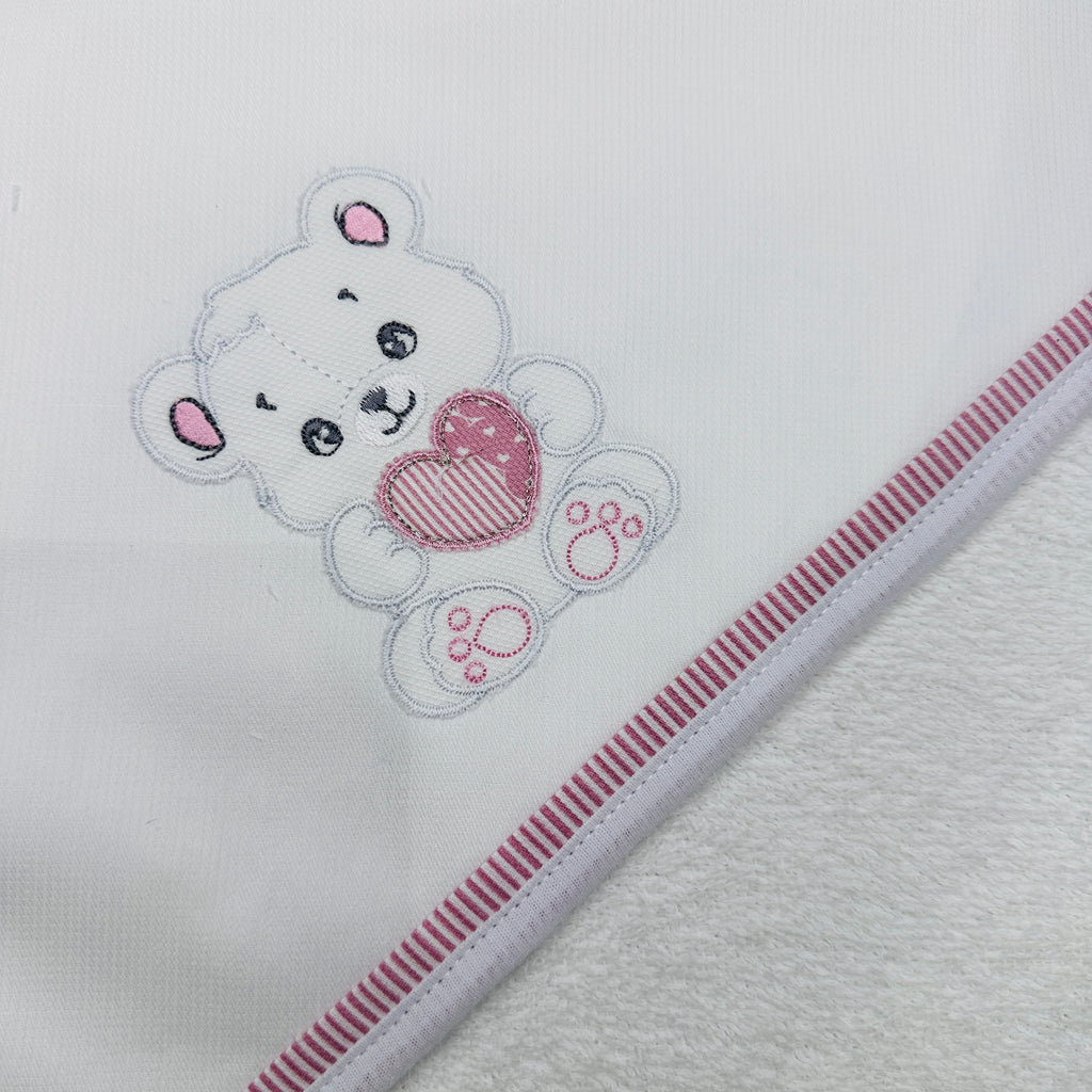 Accappatoio neonata  rosa antico ART AT001157