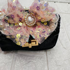 Borsetta bimba nera Paiette