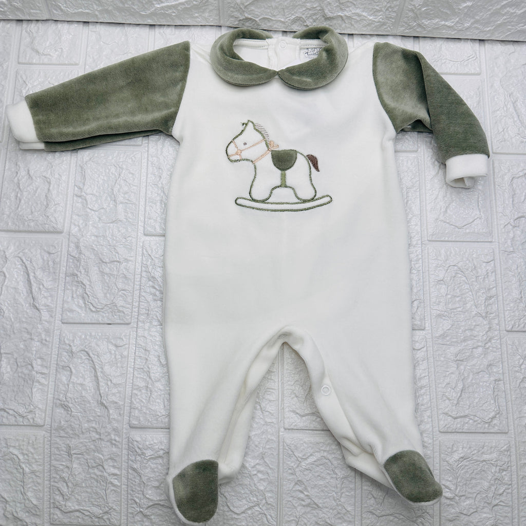 Tutina ciniglia Cavallo verde 30406