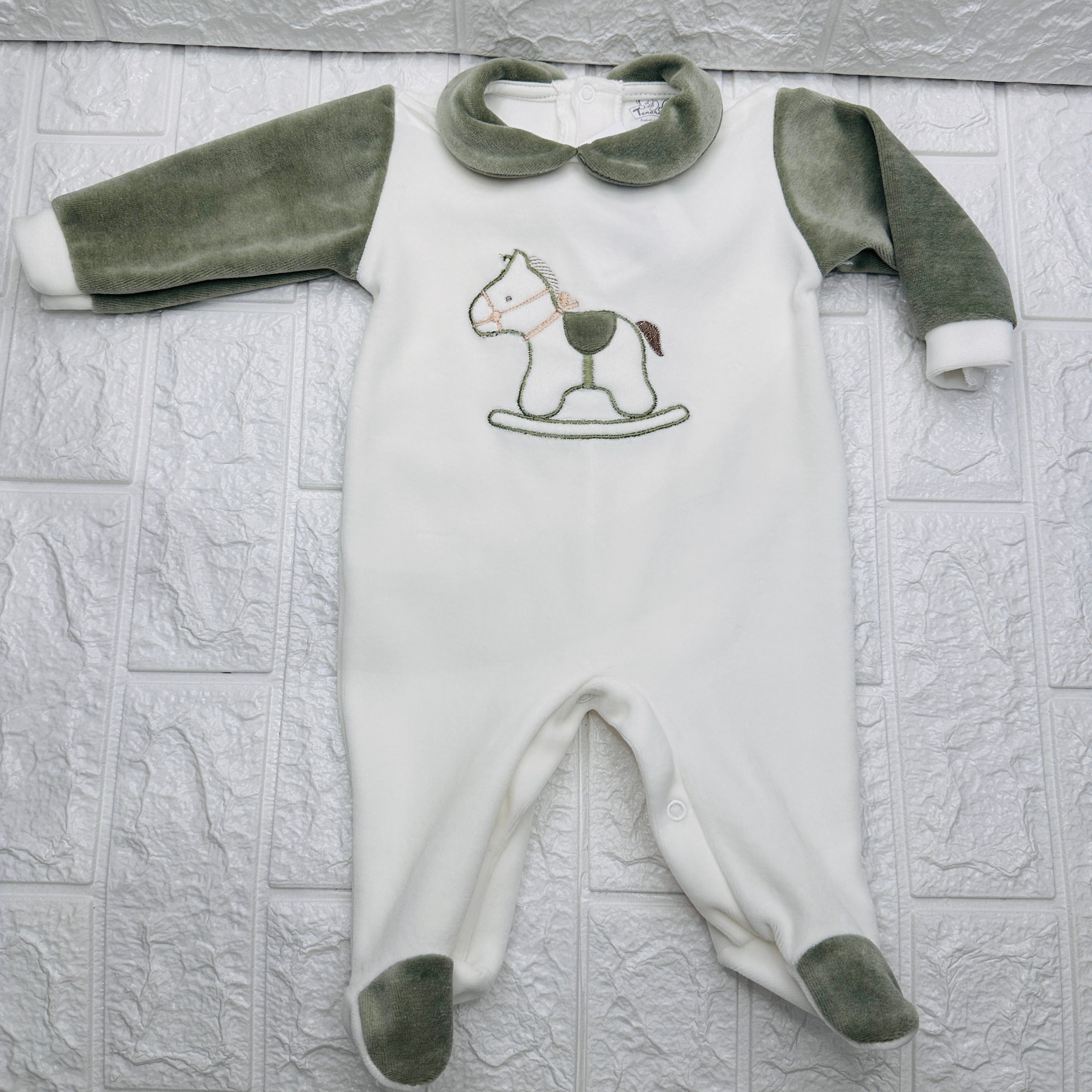Tutina ciniglia Cavallo verde 30406