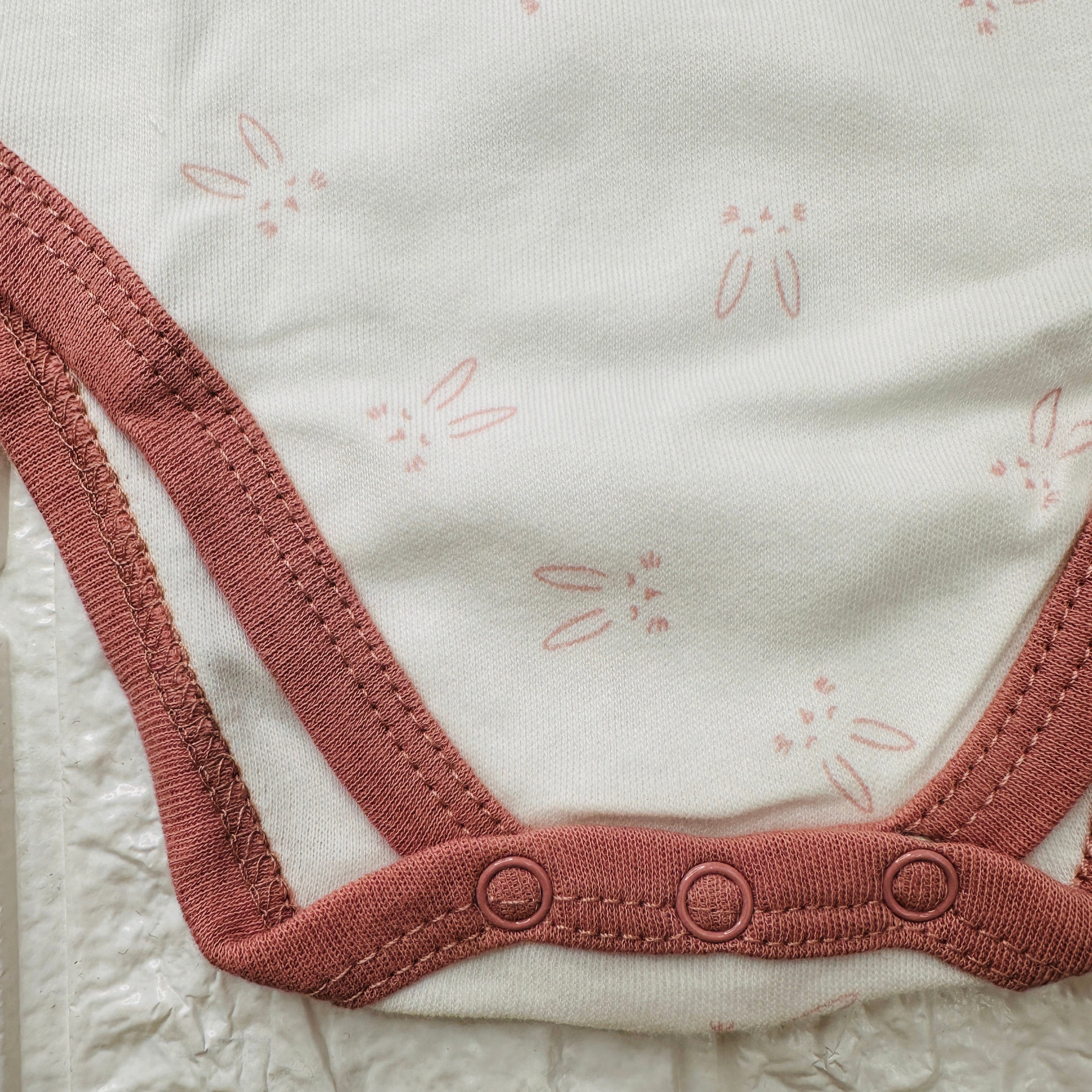 Set 4 pezzi neonato in Ciniglia rosa