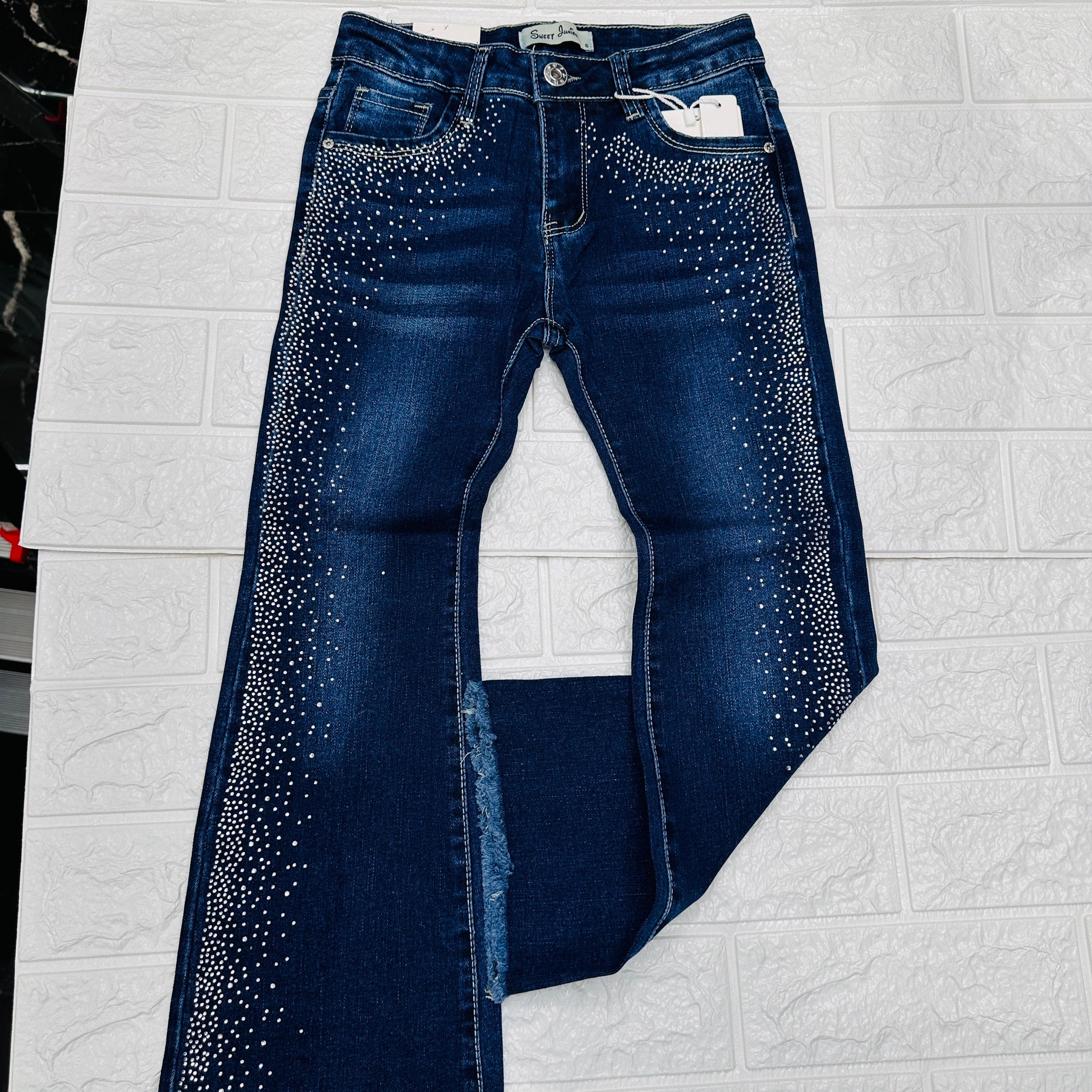 Jeans bimba brillantini Zs267