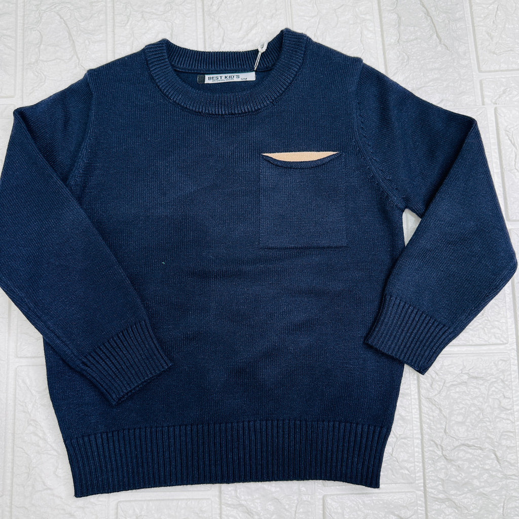 Maglioncino taschino blu
