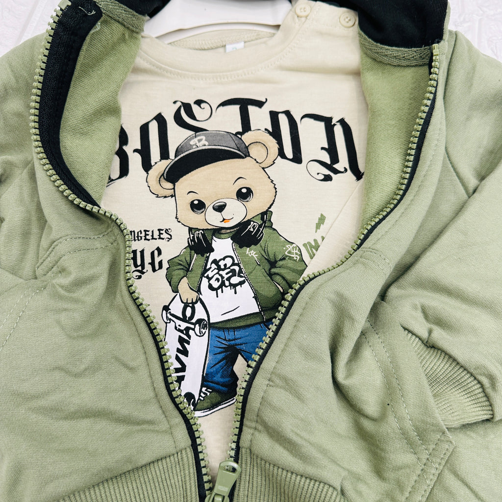 Tuta Boston orso Verde