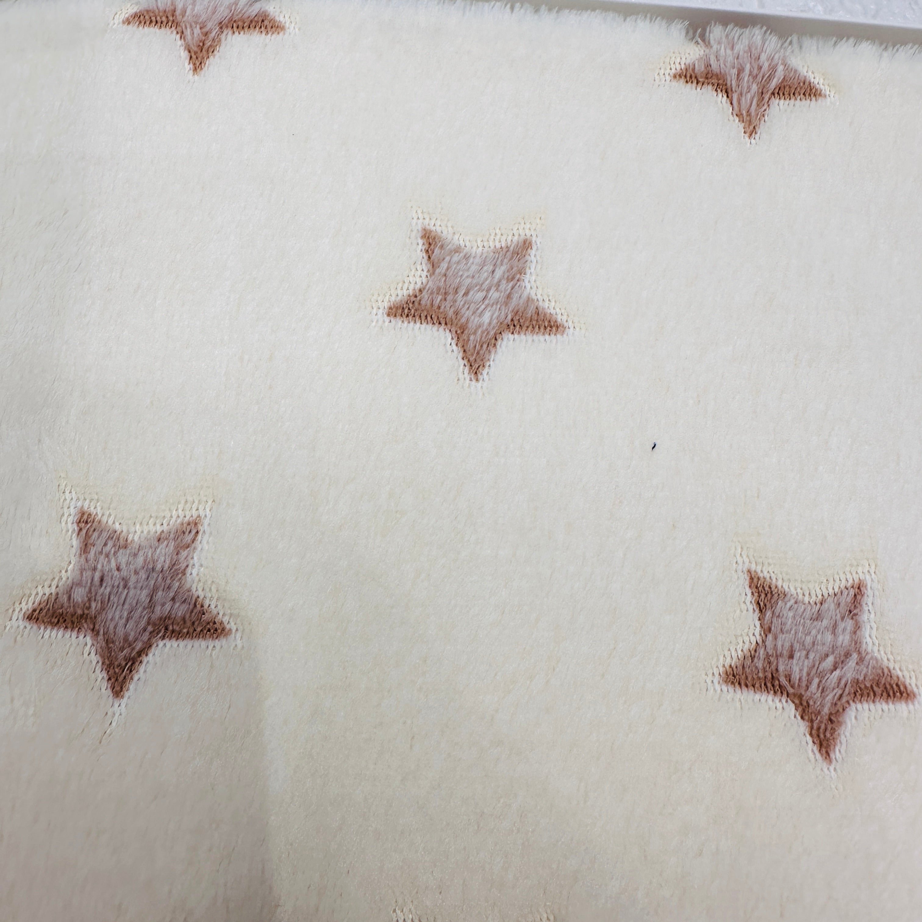 Coperta culla Pile Stelle Panna dim100x104