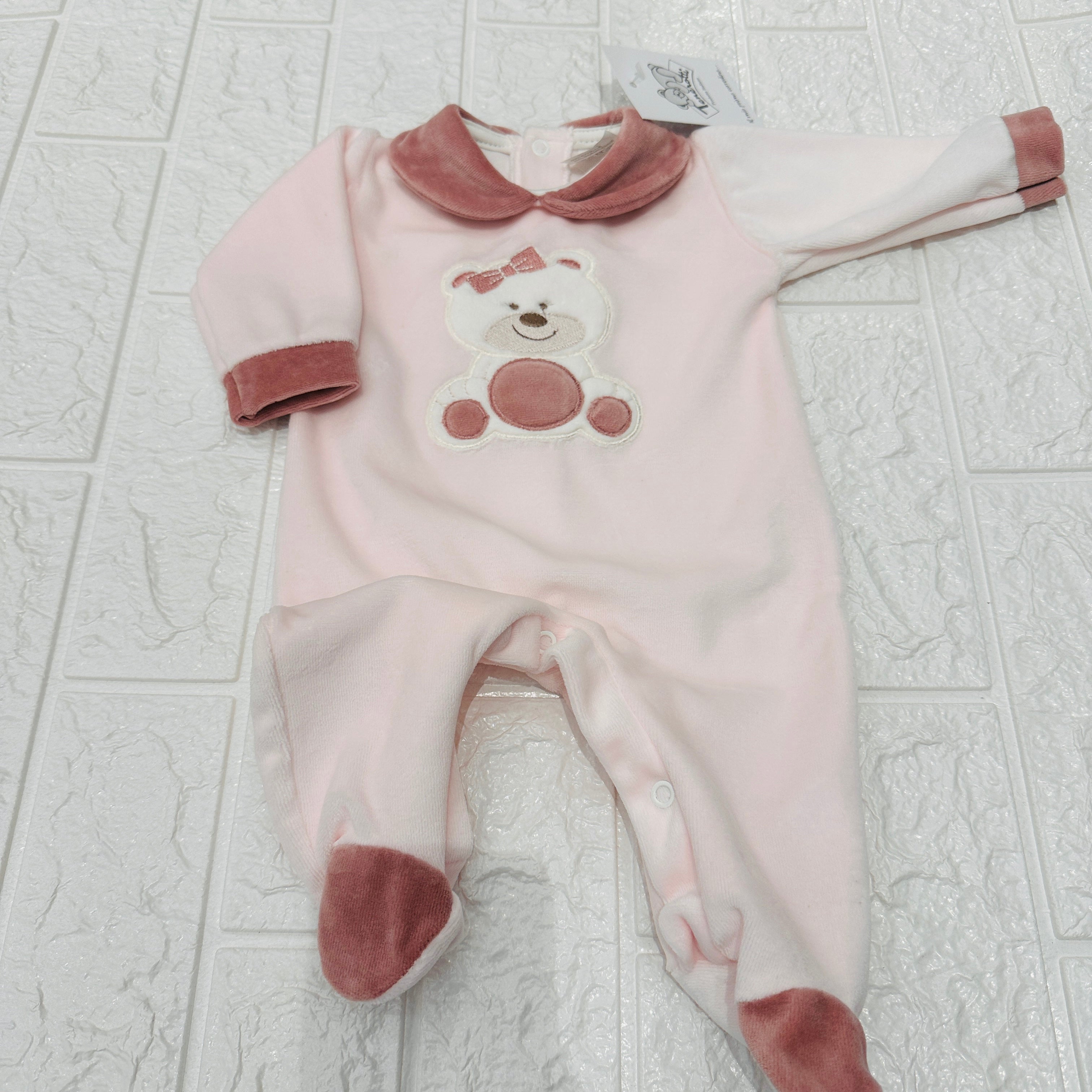 Tutina ciniglia orsetta rosa 30409