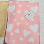 Coperta Culla pile cuore Rosa dim100x104