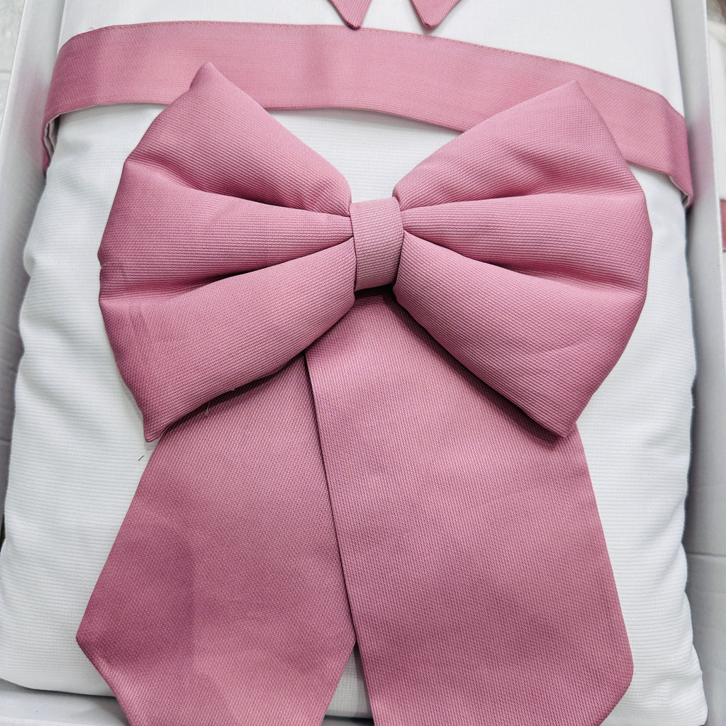Set Nascita in Ciniglia Fiocco Rosa Antico