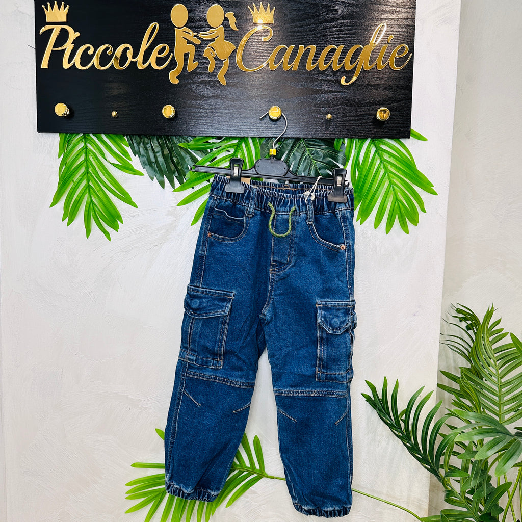 Jeans Cargo Blu
