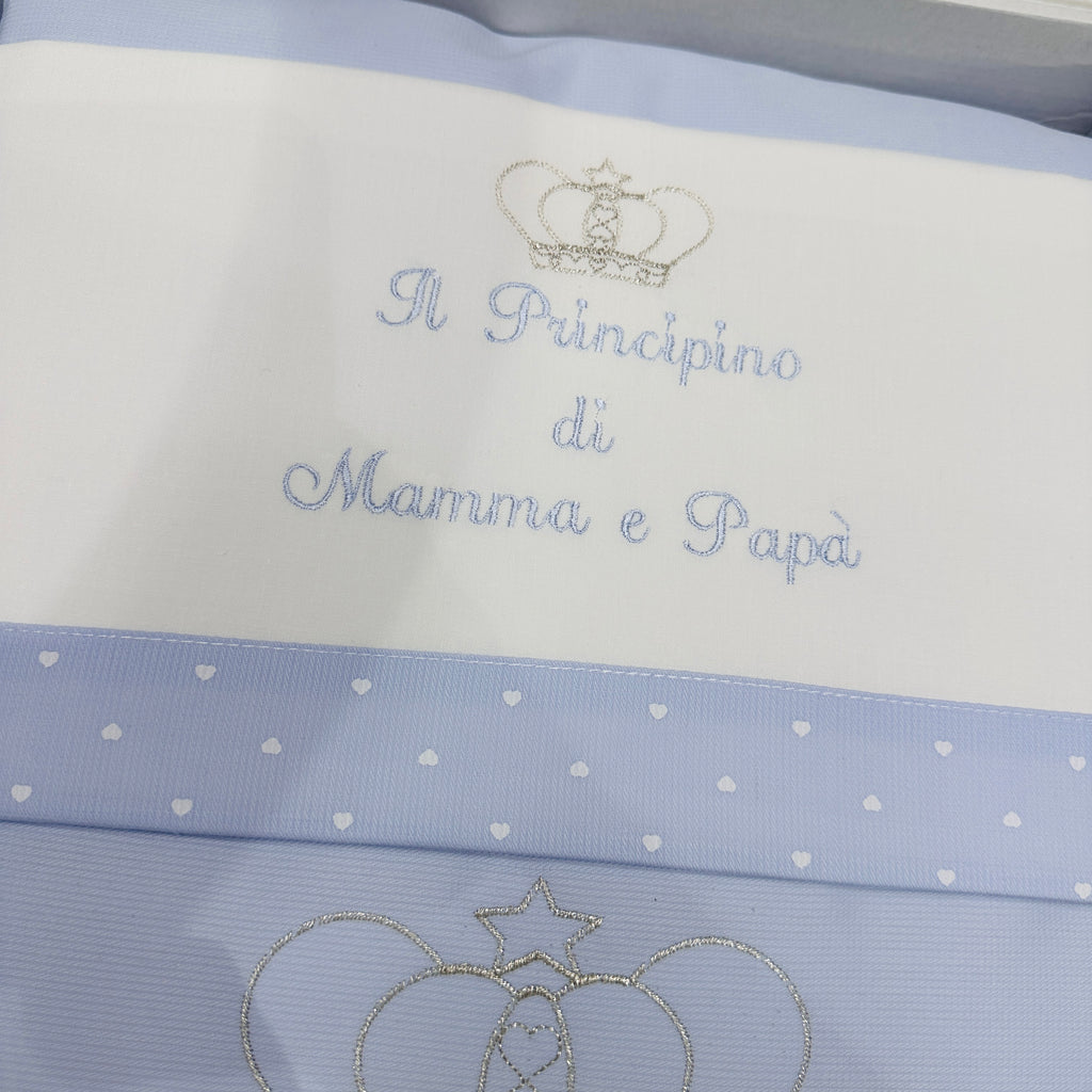 Set Completo carrozzina Principino Celeste