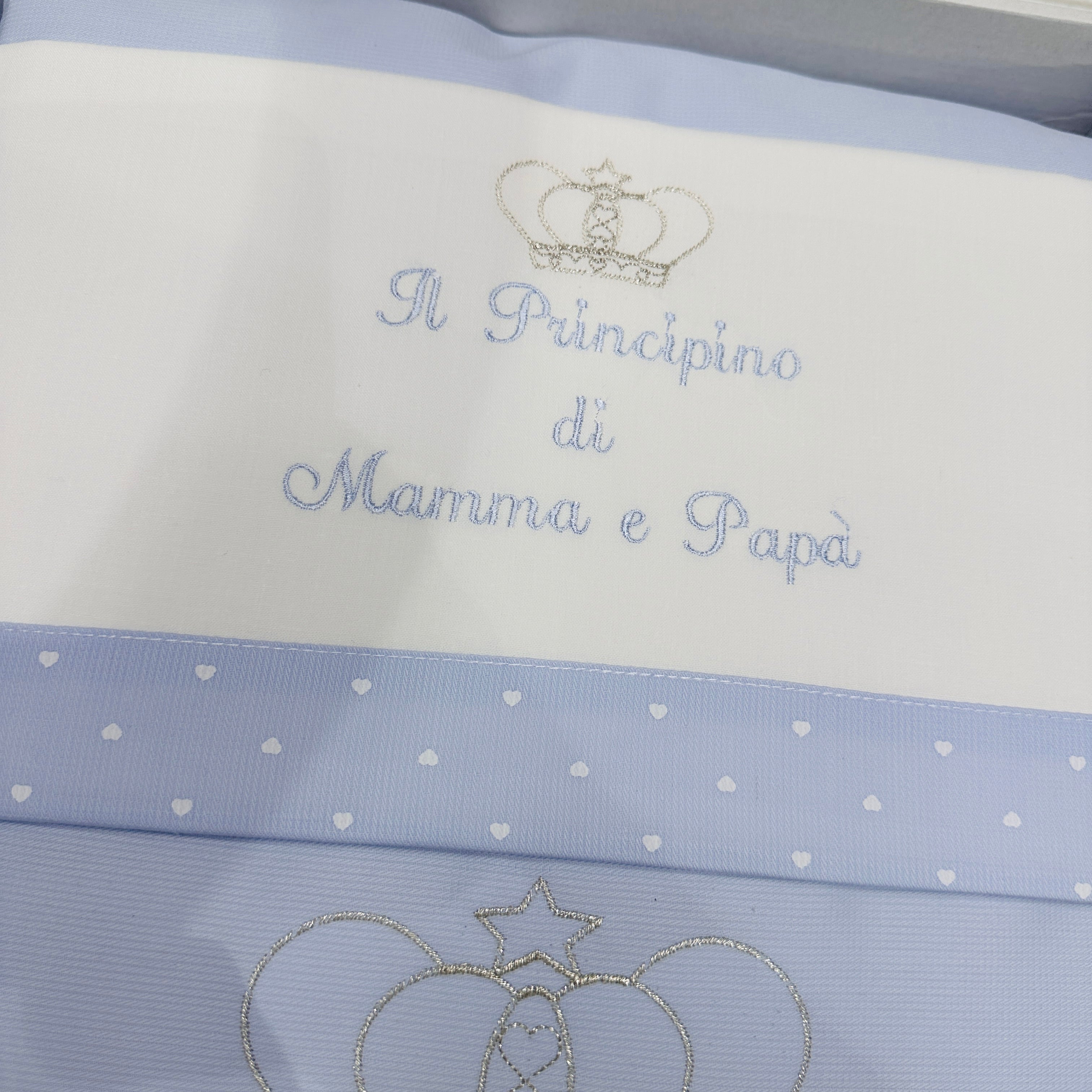 Set Completo carrozzina Principino Celeste