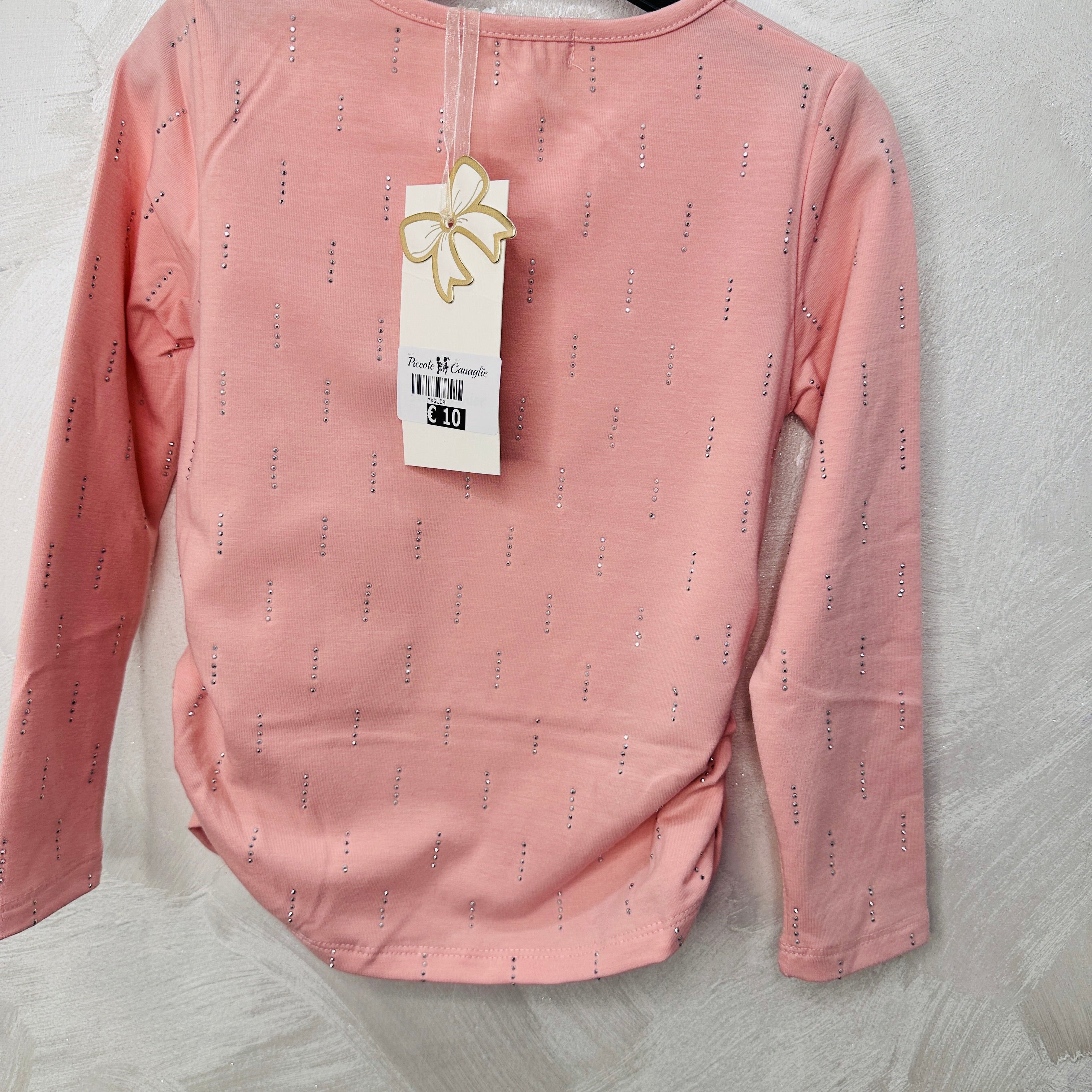 Maglia Bimba Brillantini Rosa