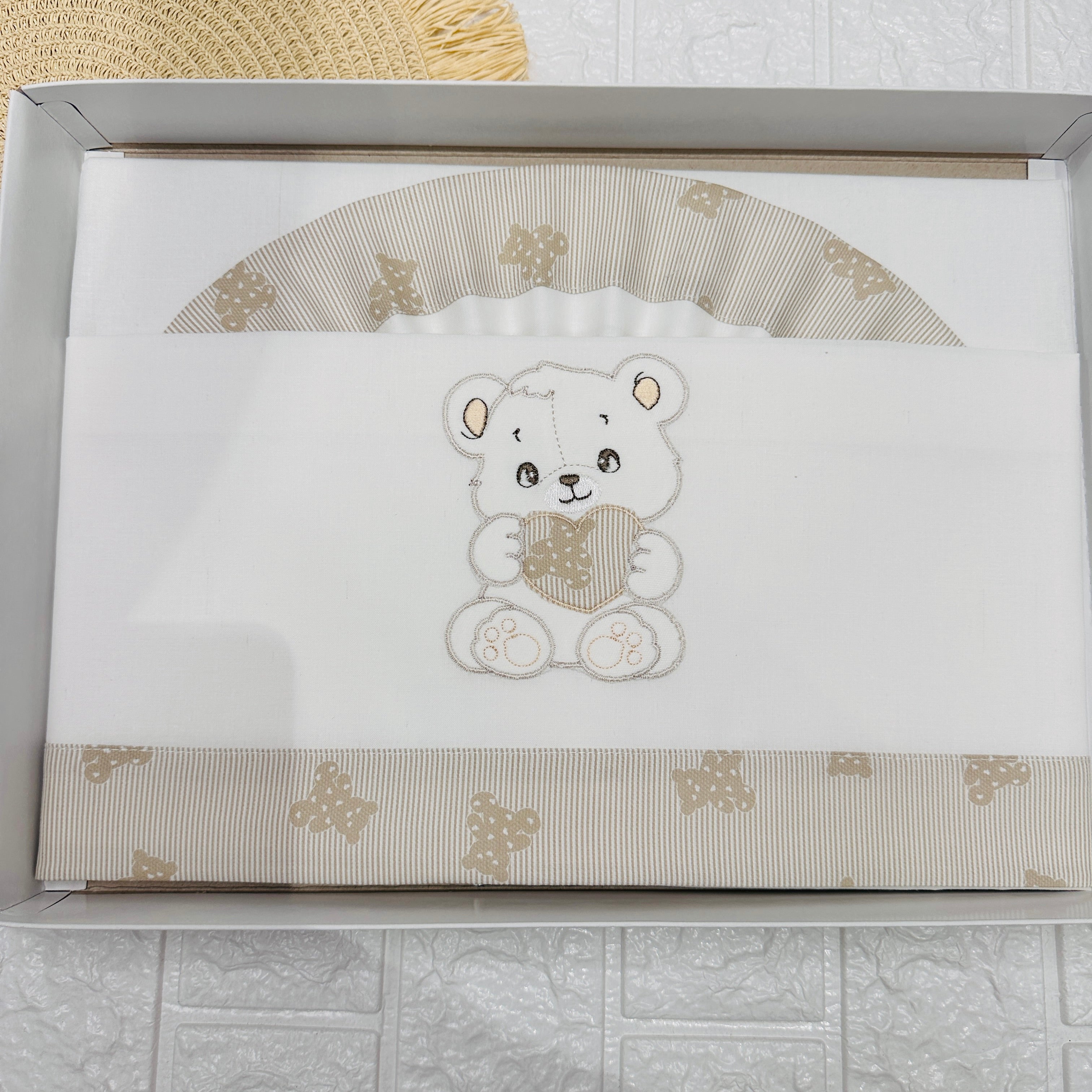 Lenzuola carrozzina orso  neutro ART LC015157
