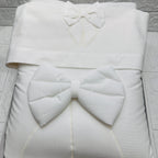 Set completo carrozzina fiocco bianco