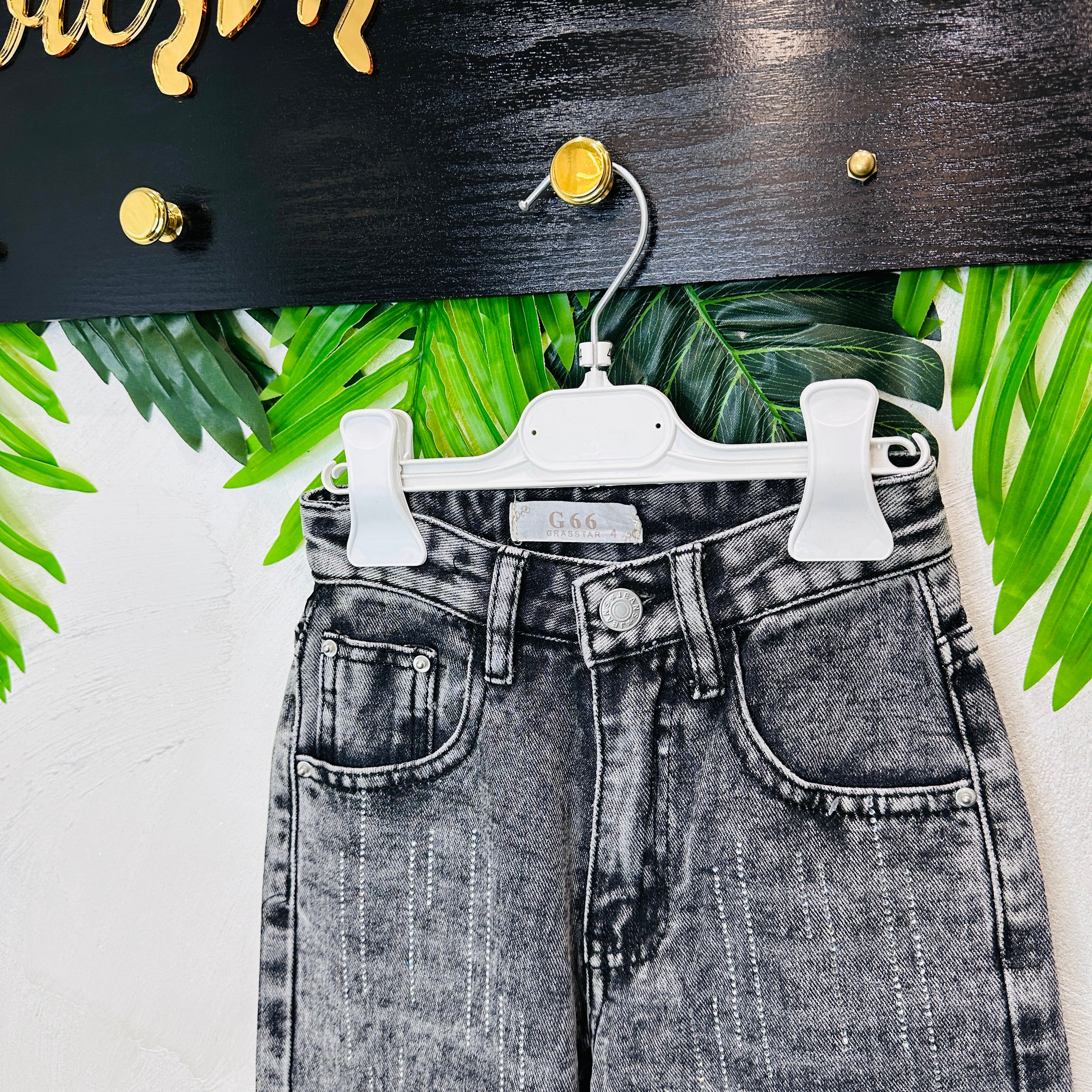 Jeans Sfumato nero Brillantini