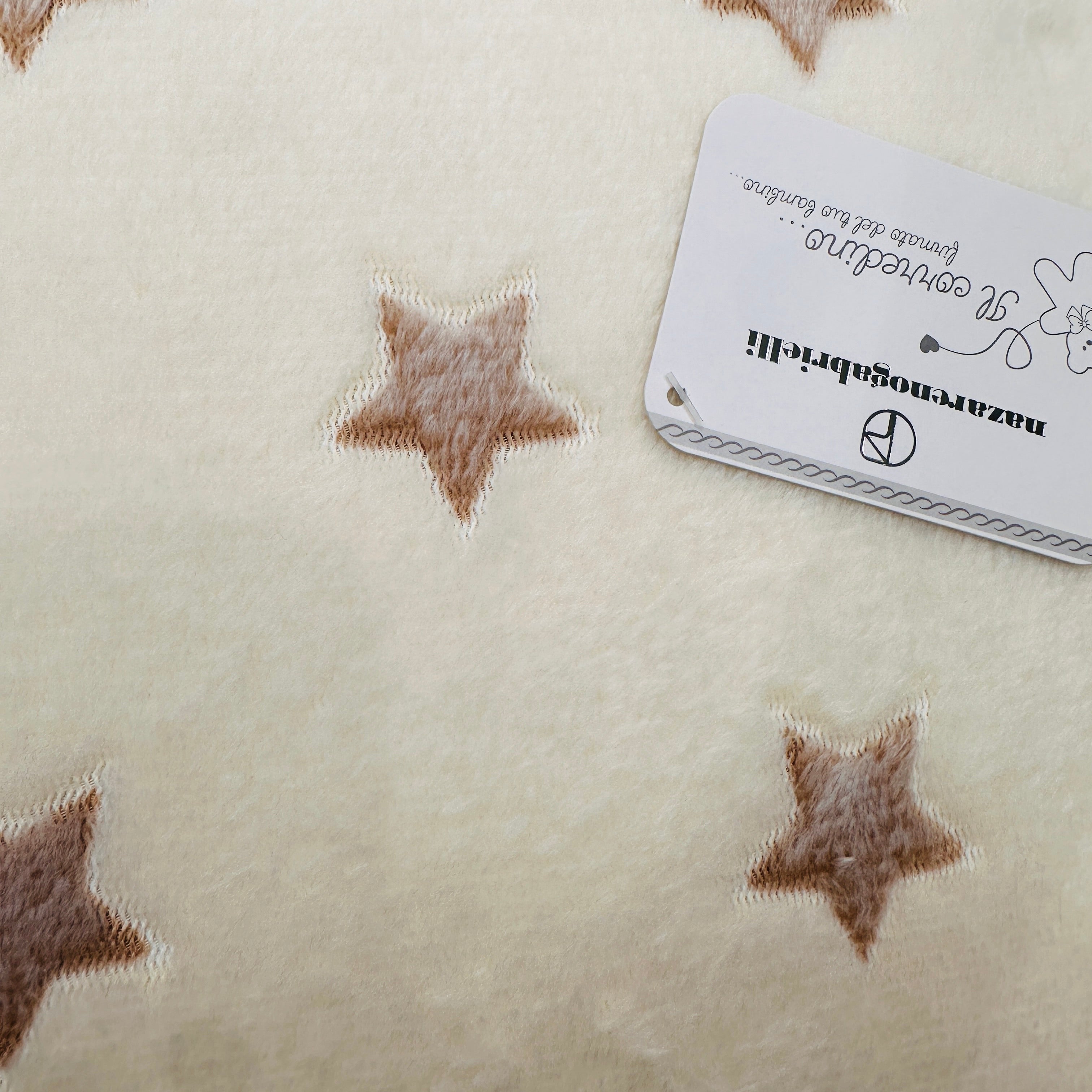 Coperta pile stelle  panna